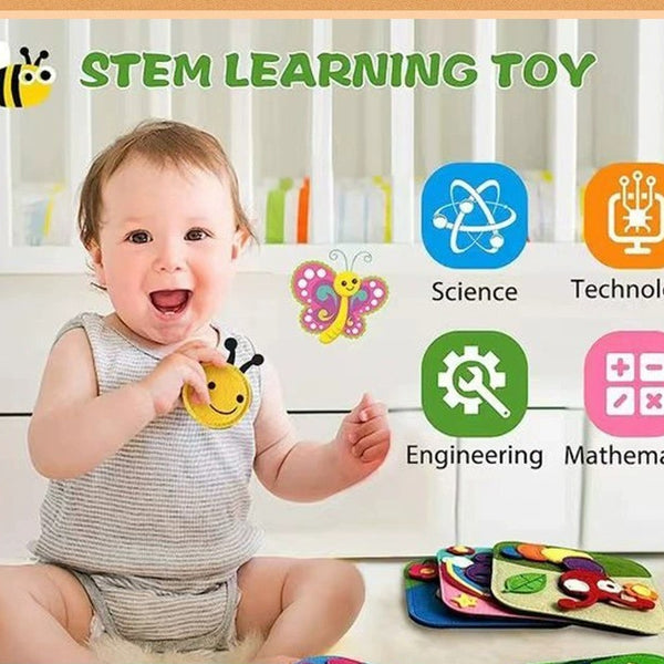 6-in-1 Felt Insect Puzzle Activity Set for Toddlers