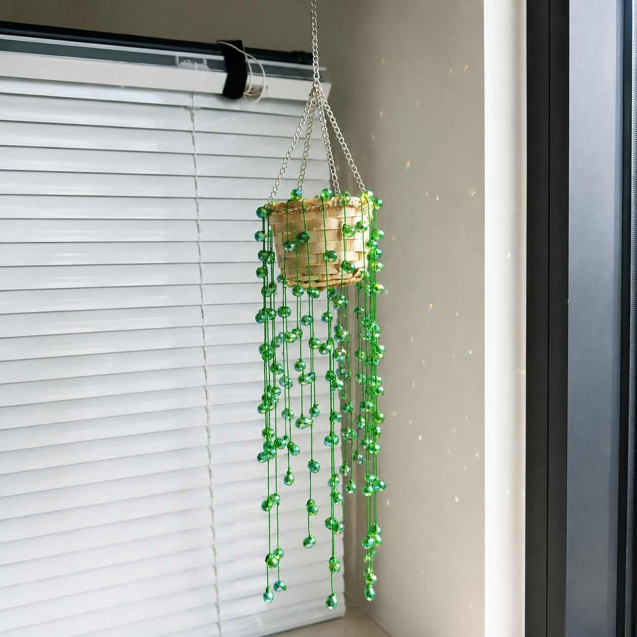 Light-Catching Beaded Plant Decor