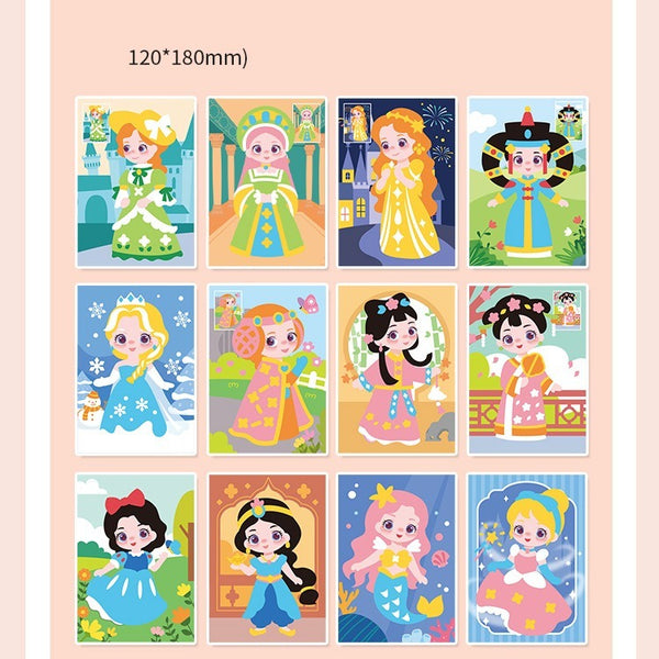 3D Foam Sticker & Coloring Art Set - 12 Piece Pack