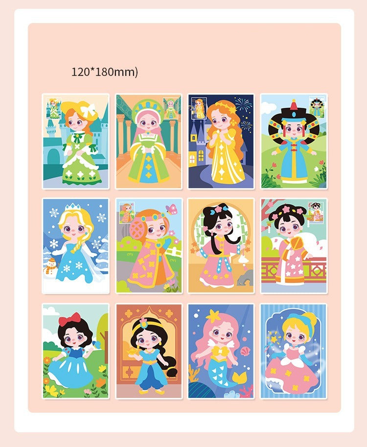 3D Foam Sticker & Coloring Art Set - 12 Piece Pack