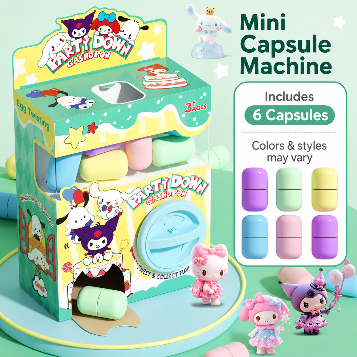 Sanrio Character Gashapon Machine: Twist for Surprise Eggs