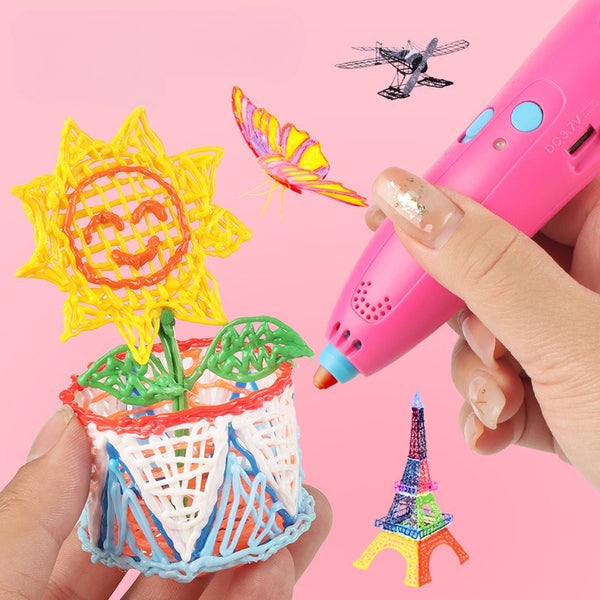 Wireless Low-Temperature 3D Printing Pen for Kids