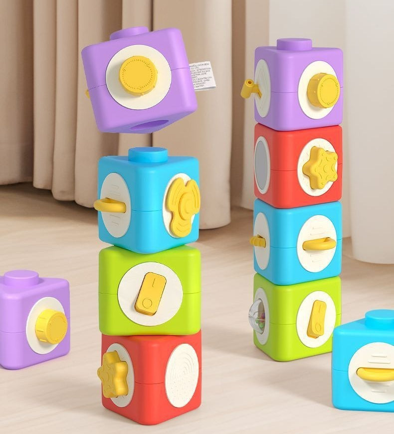 Sensory Stacking Blocks Activity Toy for Babies & Toddlers