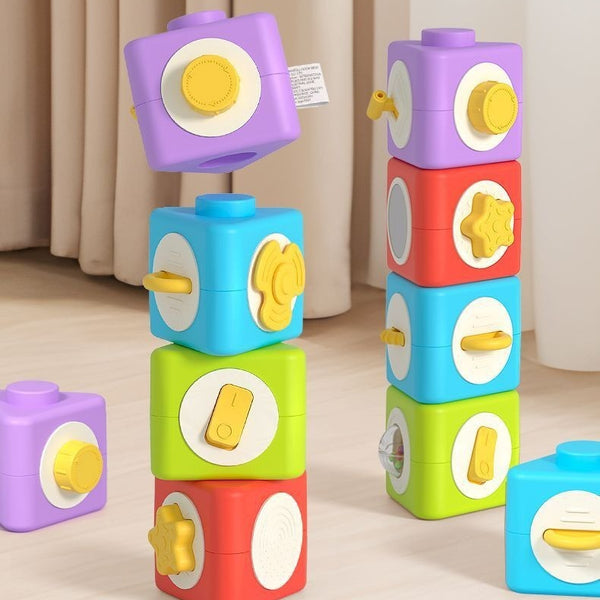 Sensory Stacking Blocks Activity Toy for Babies & Toddlers