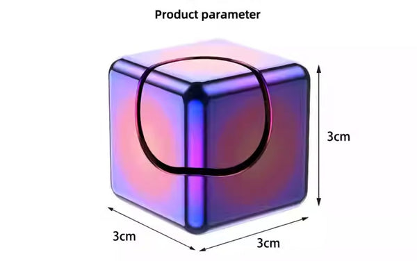 Kinetic Metal Cube Spinner and Desk Toy