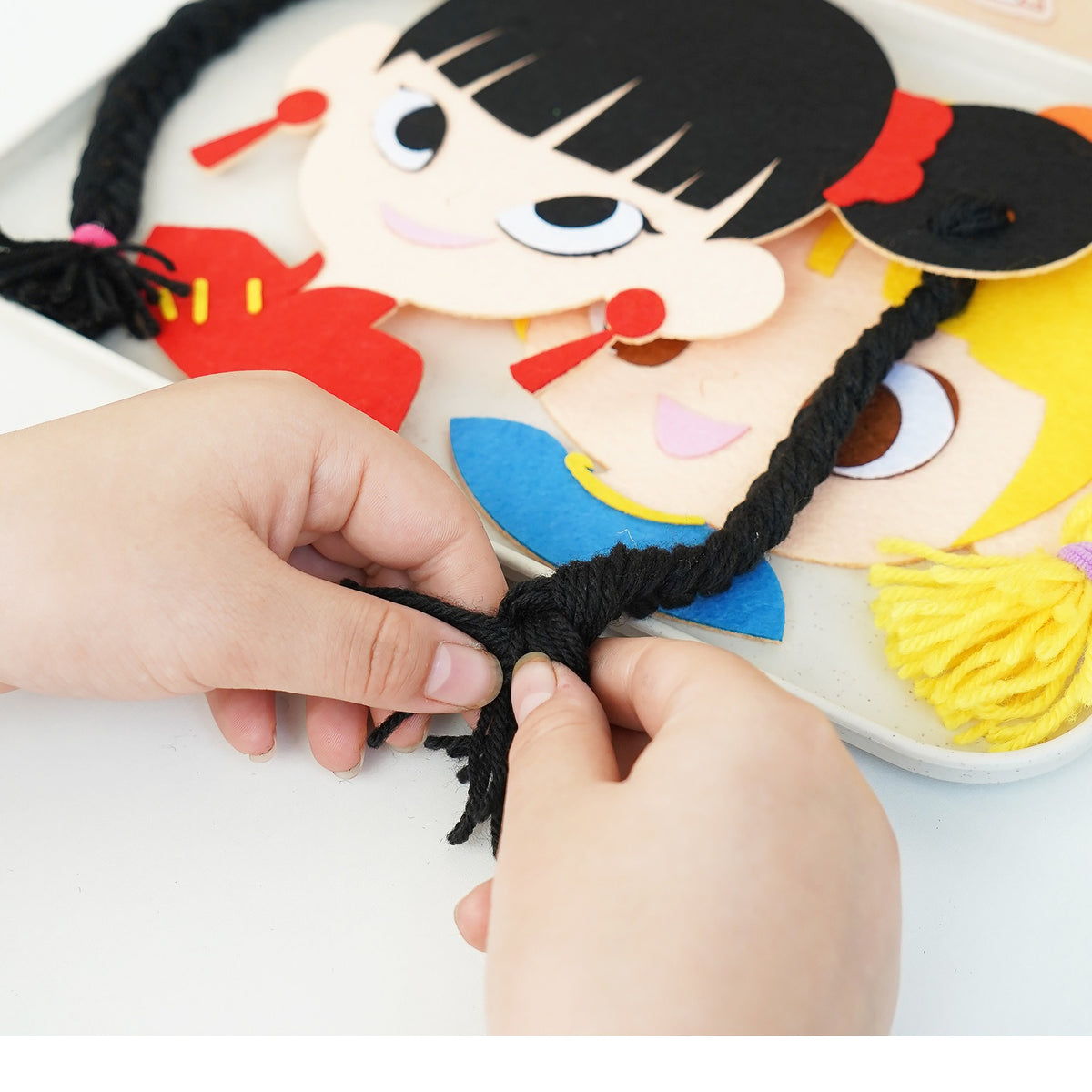 Creative Hair Braiding Activity Set for Kids.