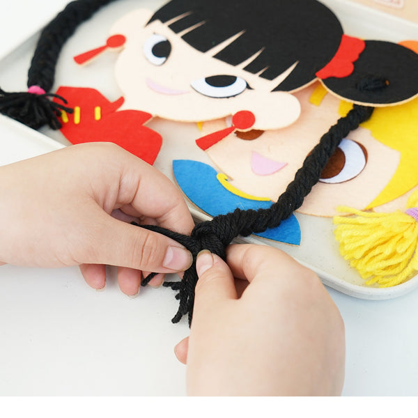 Creative Hair Braiding Activity Set for Kids.