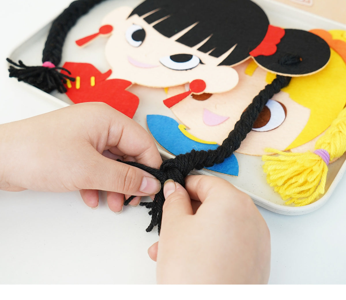 Creative Hair Braiding Activity Set for Kids.