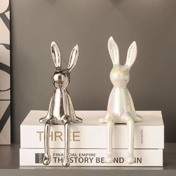 Long-Eared Sitting Rabbit Figurine