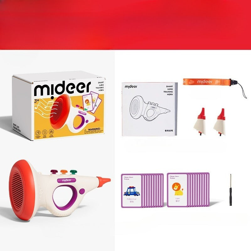 mideer弥鹿小喇叭电动吹气哨子儿童乐器话筒扬声器亲子互动玩具