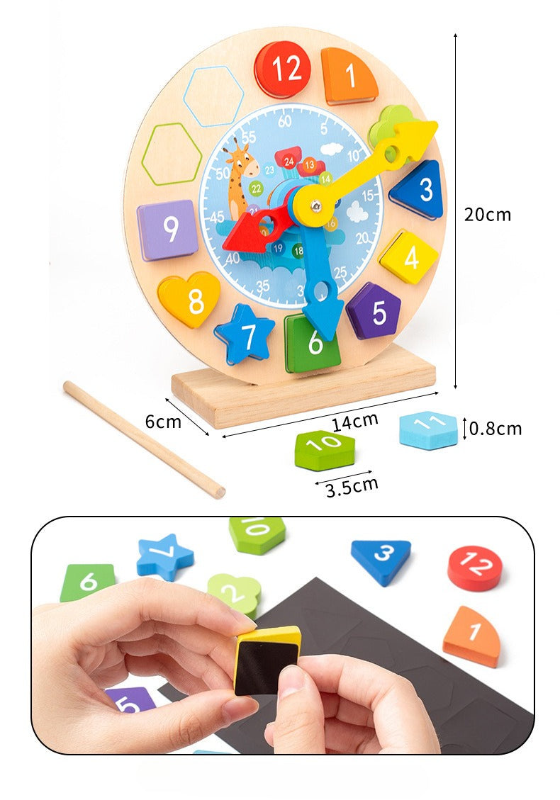 Tick-Tock Time Teacher Wooden Magnetic Clock