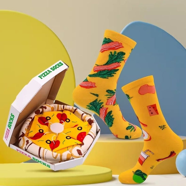 Pizza Slices Novelty Cotton Sock Set