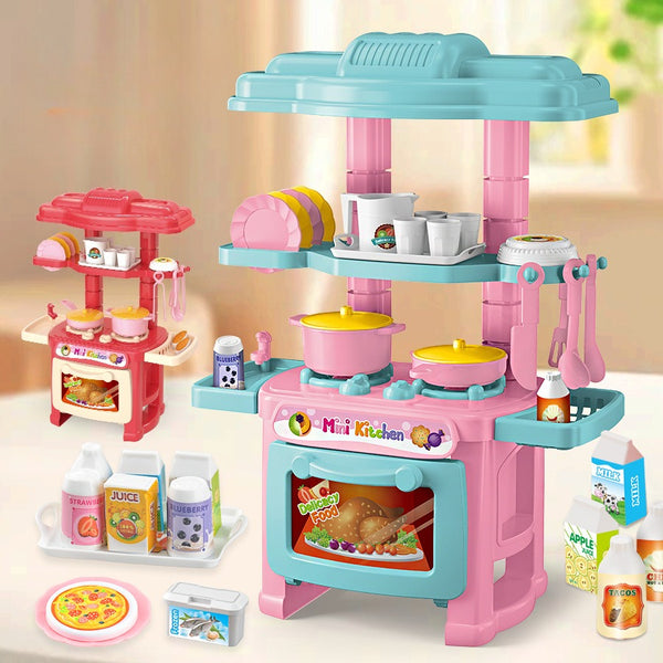The Little Chef’s Tabletop Kitchen Set – 47 Piece Mini Cooking Station