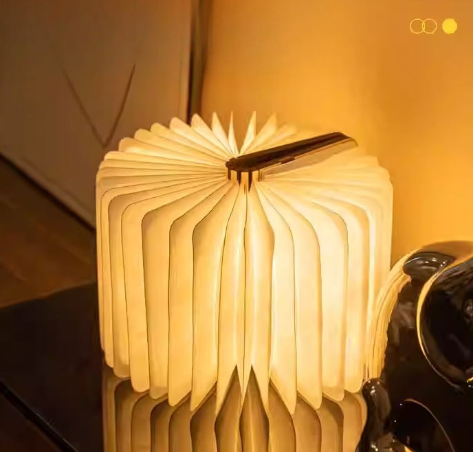Folding Wooden Book Lamp