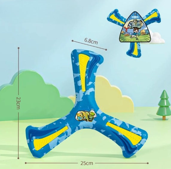 Soft EVA Three-Leaf Boomerang for Outdoor Play
