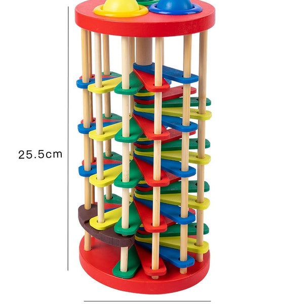 Wooden Hammer Ball Drop Activity Tower for Kids