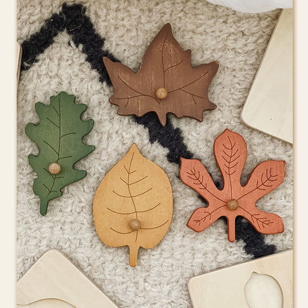 Wooden Leaf Cognition Puzzle Set