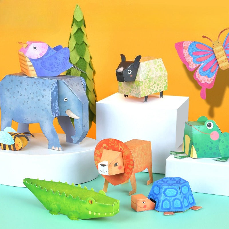 3D Paper Animal Craft Kit – Cut, Fold & Create