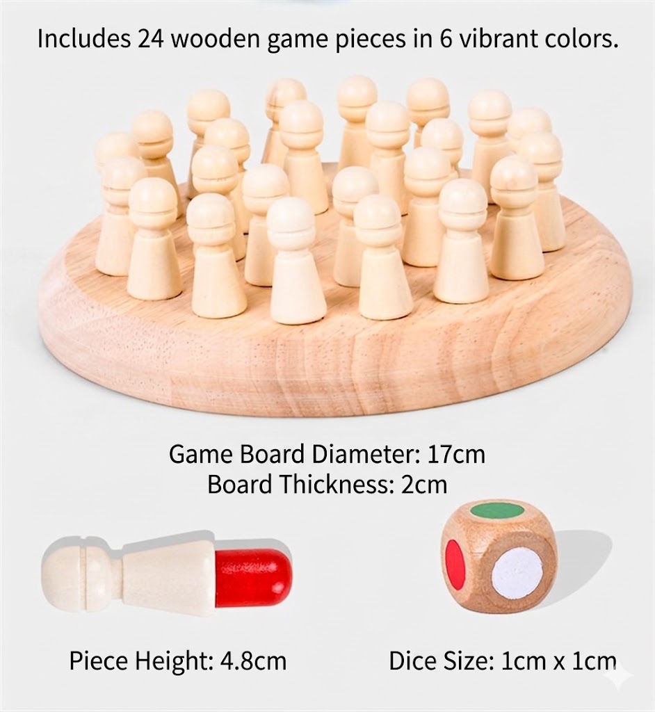 Wooden Color Memory Game