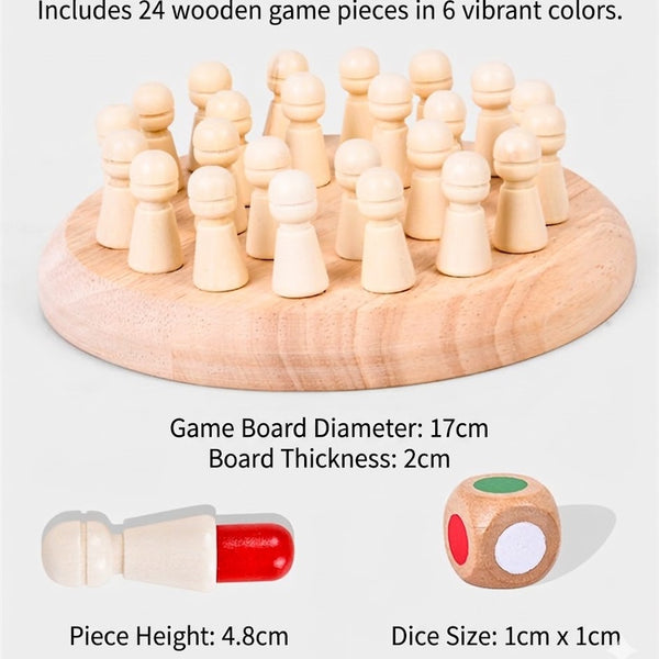 Wooden Color Memory Game