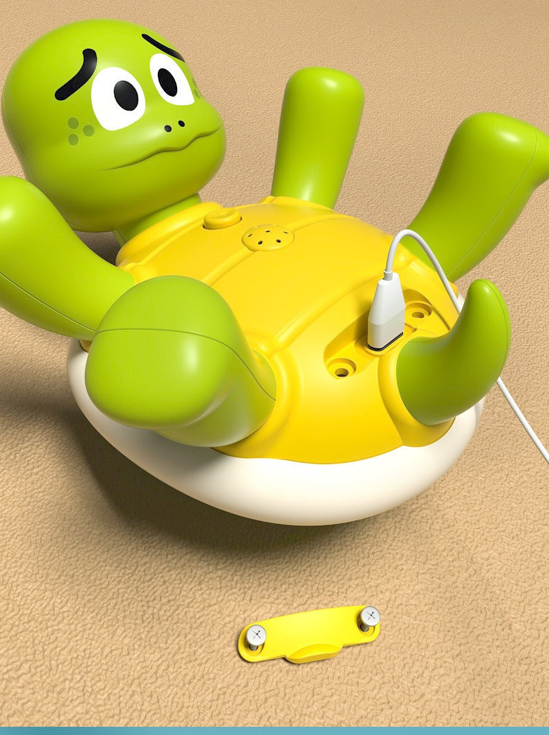 Electric Spraying Turtle Bath Toy with Ring Toss