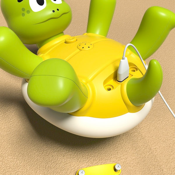 Electric Spraying Turtle Bath Toy with Ring Toss