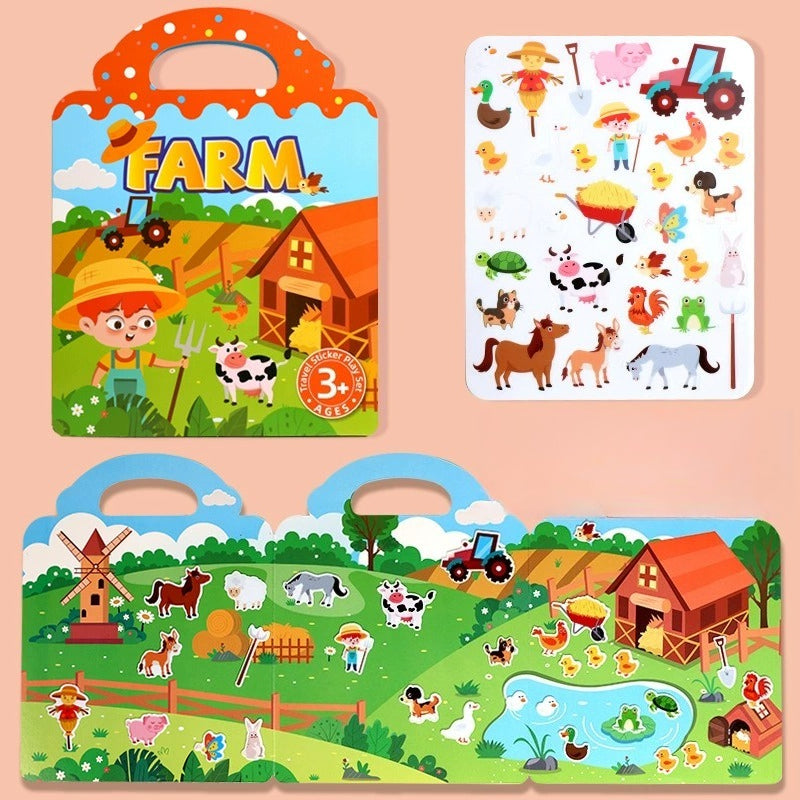 Reusable Travel Sticker Book Activity Kit
