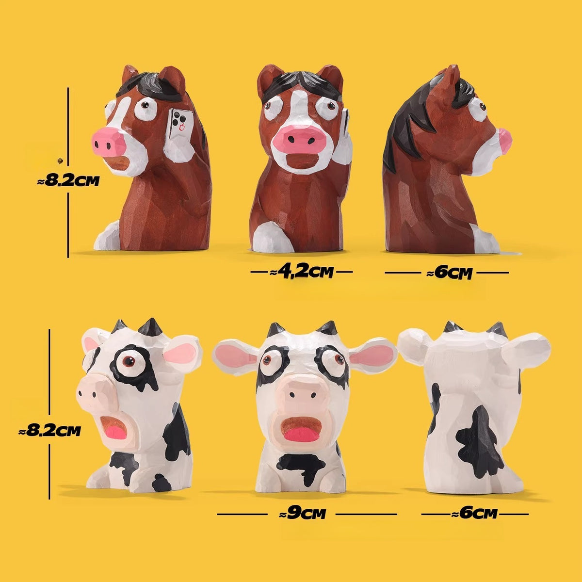 Hand-Carved Wooden Animal Figurine