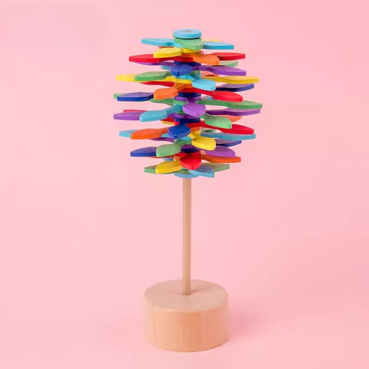 Wooden Rotating Spiral Lollipop Toy