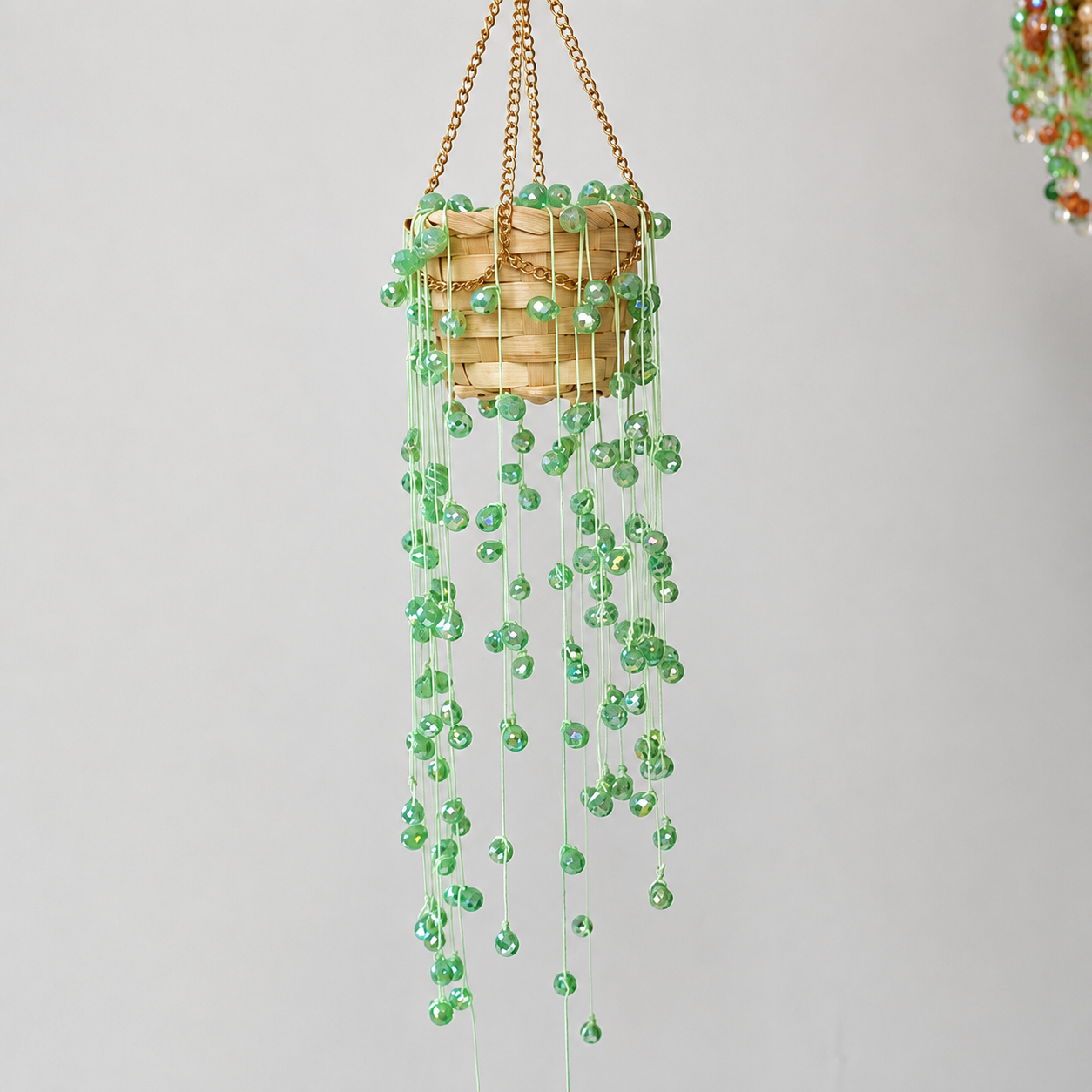 Light-Catching Beaded Plant Decor