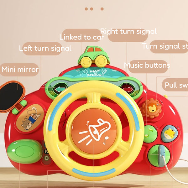 Interactive Toddler Steering Wheel Simulator