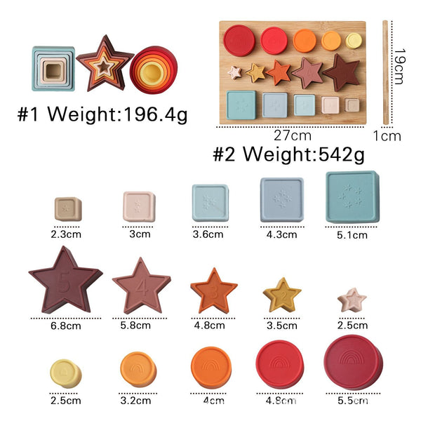 Soft Silicone Stacking & Nesting Toy Set