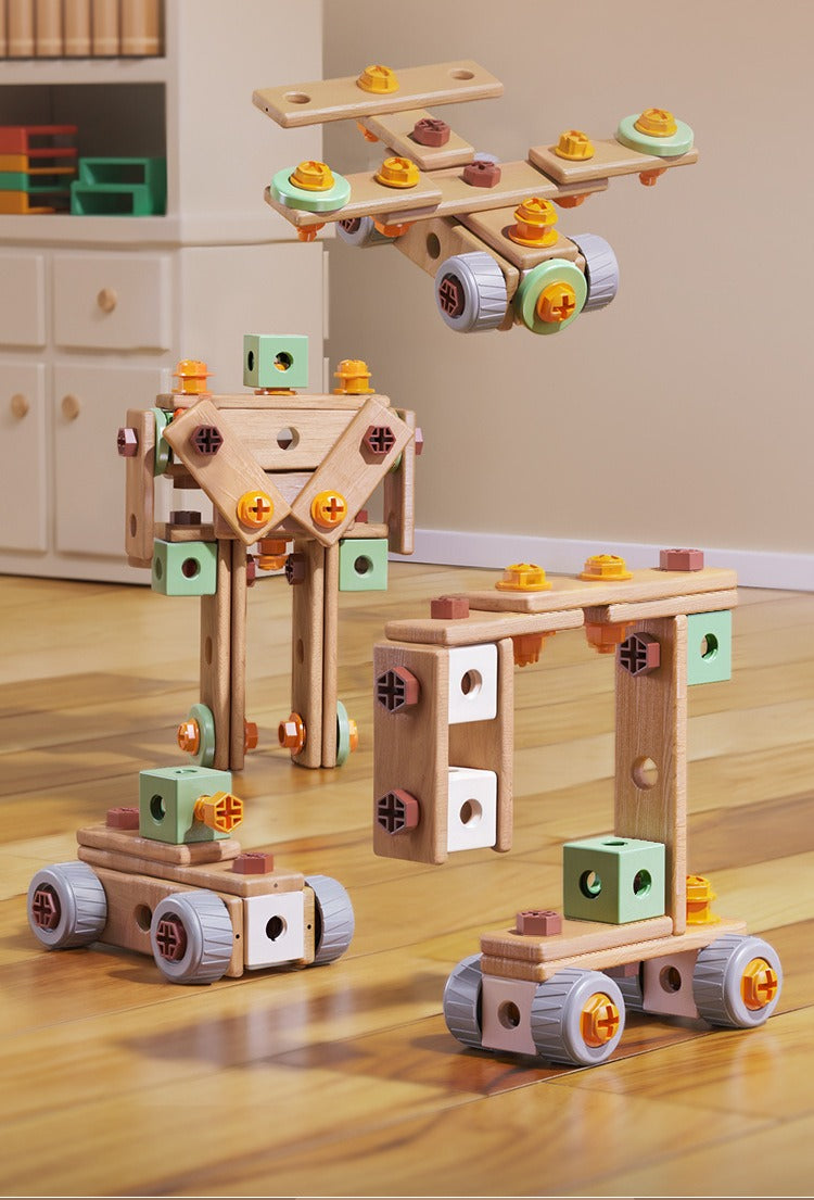 158-Piece Kids' Construction Tool Set with Electric Drill