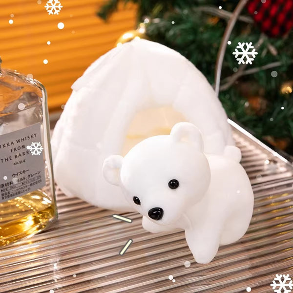 Arctic Animal and Igloo Plush Set