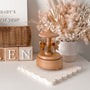 Personalised Wooden Musical Carousel – Custom Name Horses Music Box