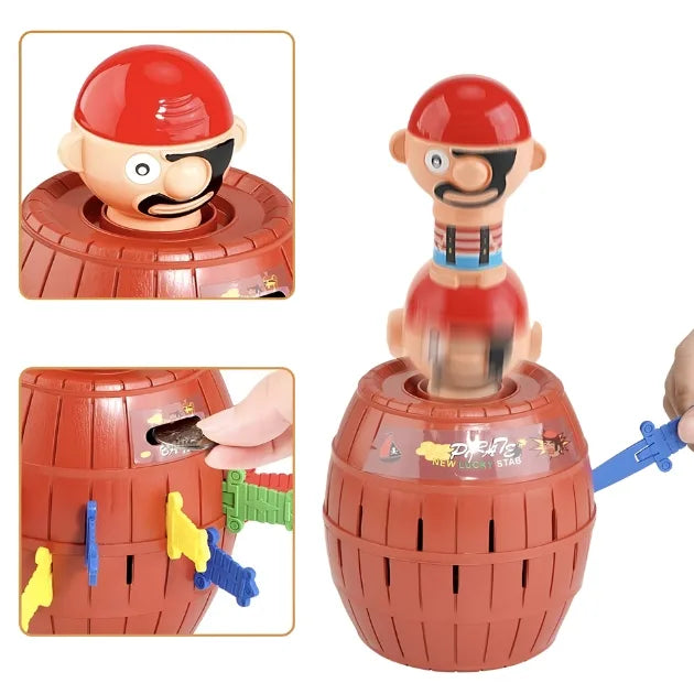 Pop Up Jumping Pirate Barrel Toy Action Board Game