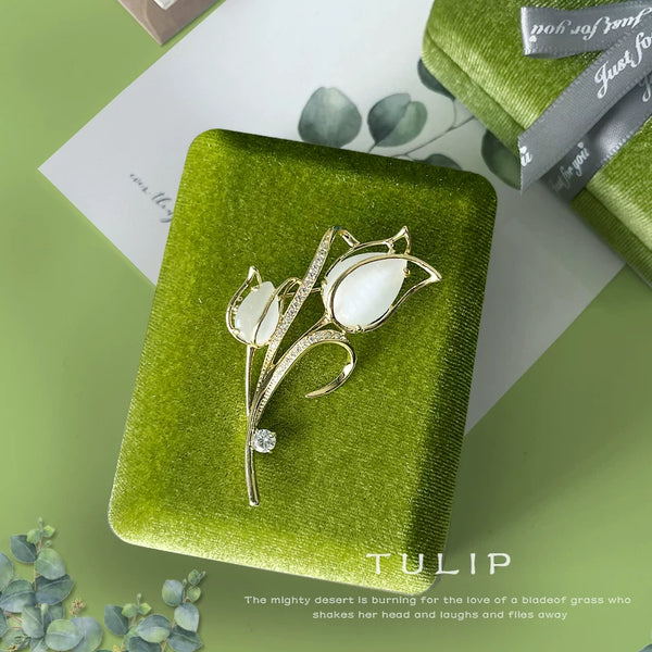 Tulip Brooch in Velvet Gift Box