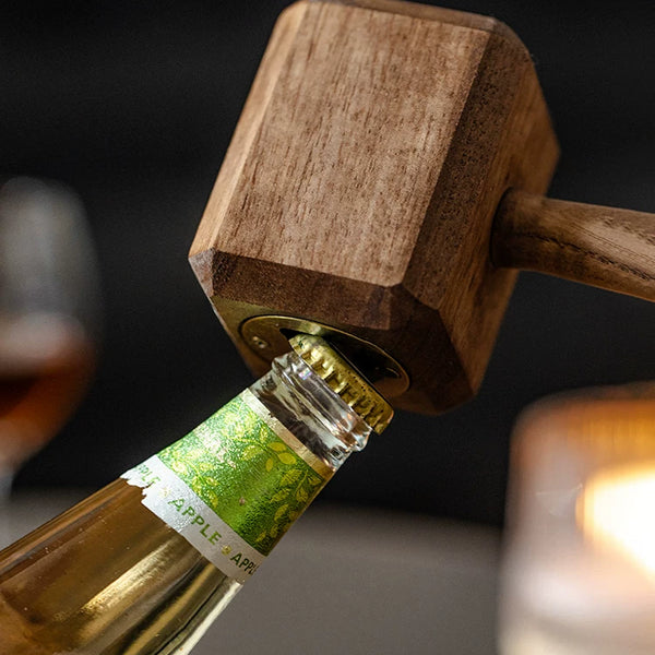 Thor's Hammer Wooden Bottle Opener & Desktop Ornament