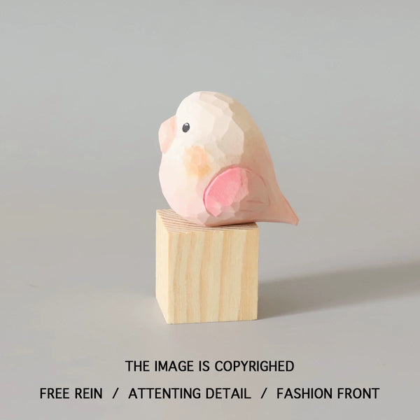 Carved Wooden Parrot Figurine