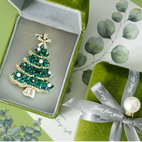 Christmas Tree Brooch Gift Set
