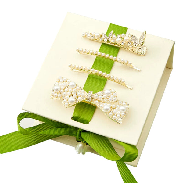 Elegant 4-Piece Hair Clip Gift Set