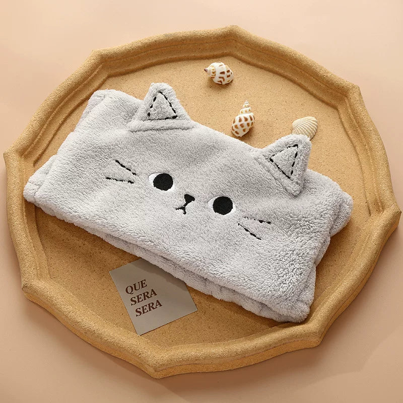 Plush Cat Ear Spa Hairband