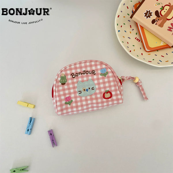 Cute Printed Coin and Key Organizer Pouch