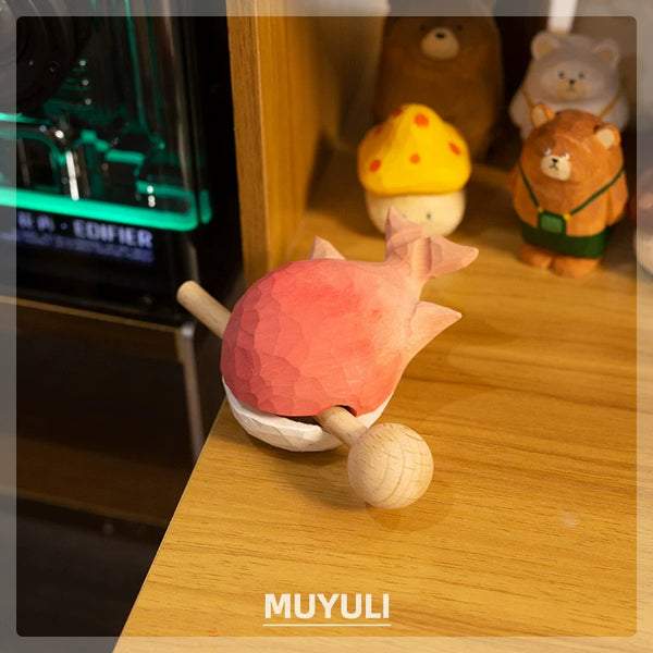 Carved Wooden Fish Desk Ornament