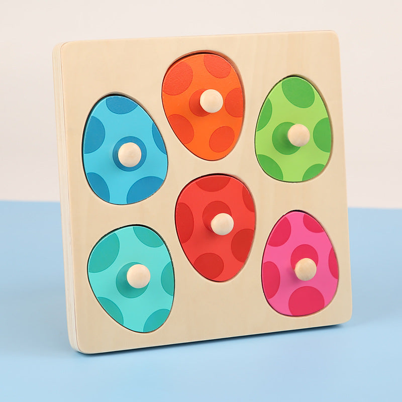 Dino Discovery: Wooden Peek-a-Boo Egg Puzzle