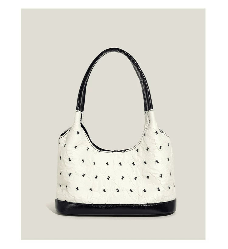 Bow Accent Shoulder Tote Bag