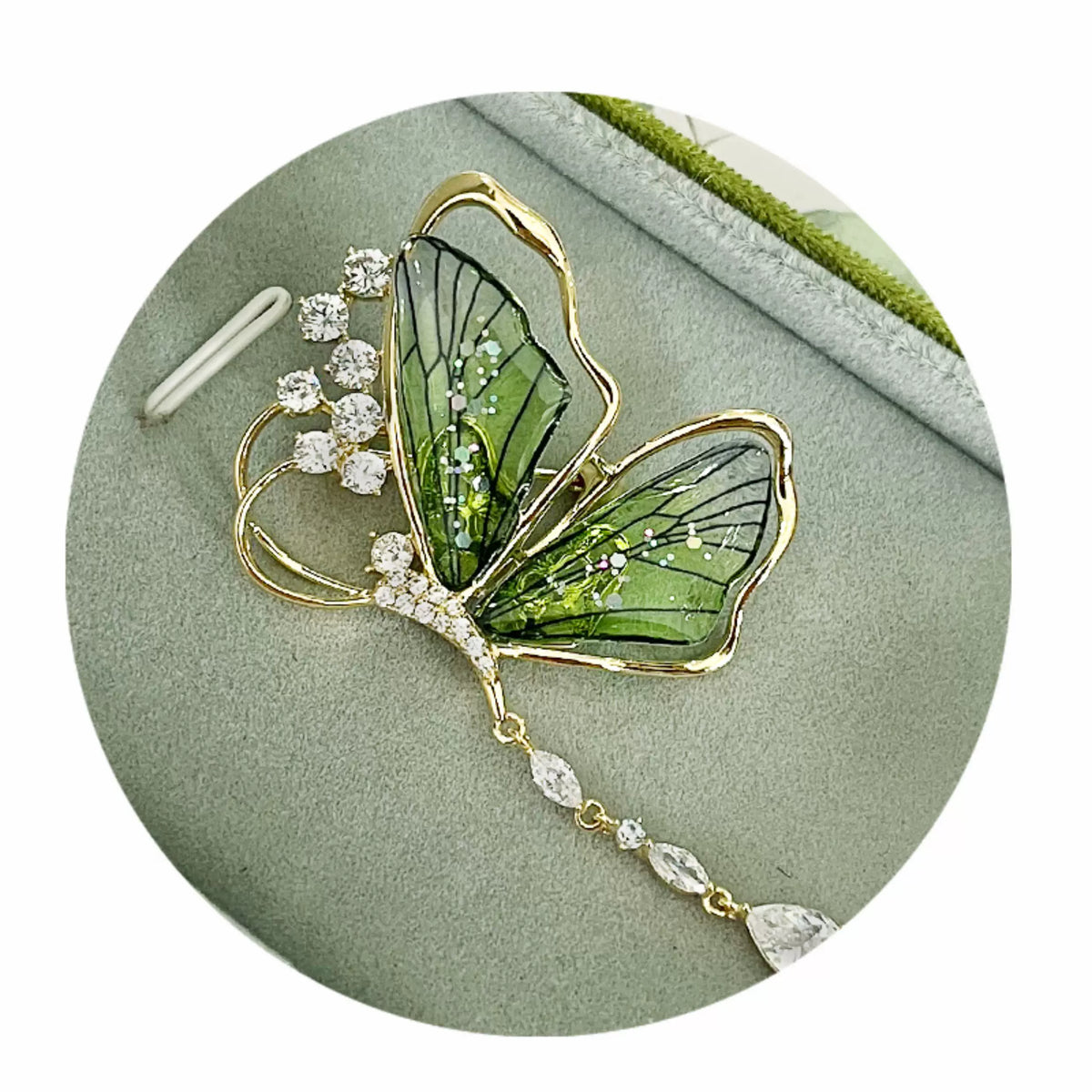 Butterfly Brooch in Velvet Gift Box