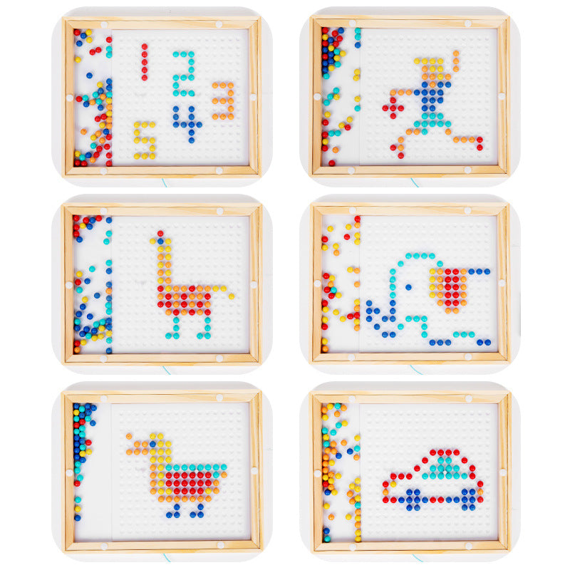 Wooden Magnetic Bead Puzzle Board – Creative Fine Motor Skill Toy