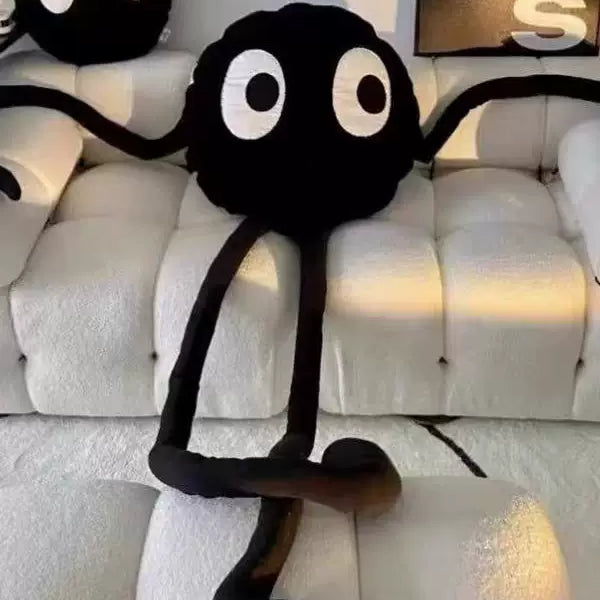 Long-Legged Coal Ball Plush Pillow