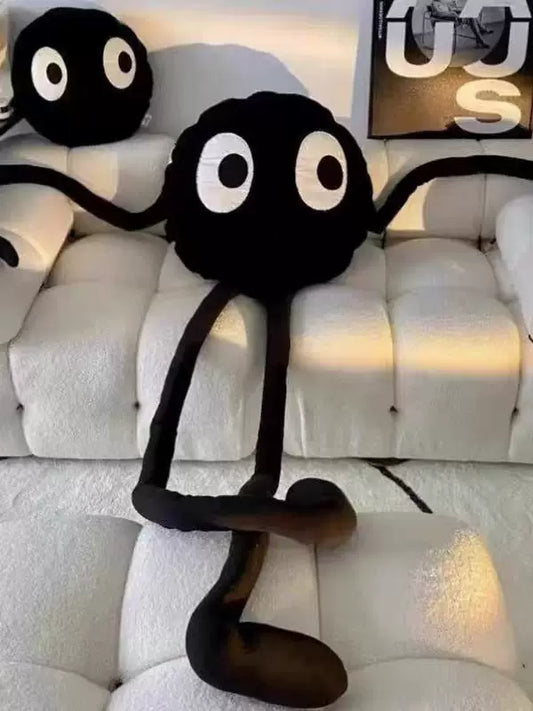 Long-Legged Coal Ball Plush Pillow